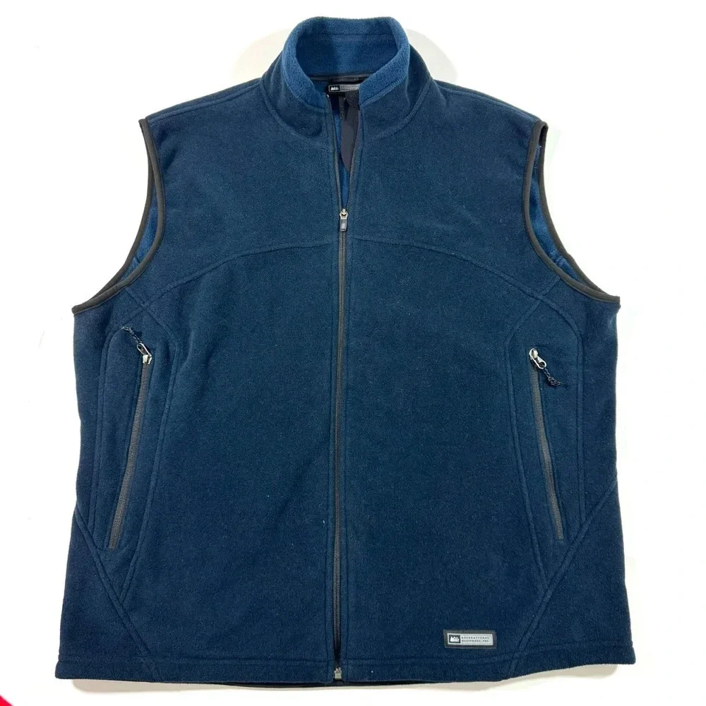 REI Mens Classic Fleece Polartec Best Navy Blue Full